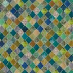 Keukenwand met print - Glas in Lood - Groen