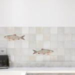 Küchenrückwand mit Druck - Antikes Fliesendesign - Vissen