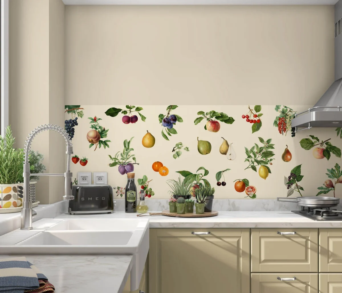 Vintage Obst - Küchenrückwand mit Druck - Extra motief