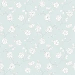 Crédence Petites Fleurs DW4001 avec roses dessinées sur fond vert menthe doux