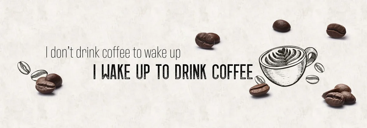 I wake up for coffee - Achterwand