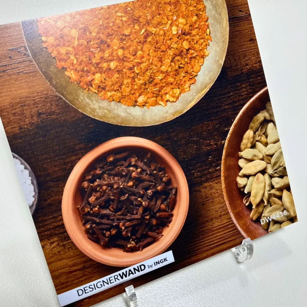 Keuken achterwand staal DW4416 spices india love- wood