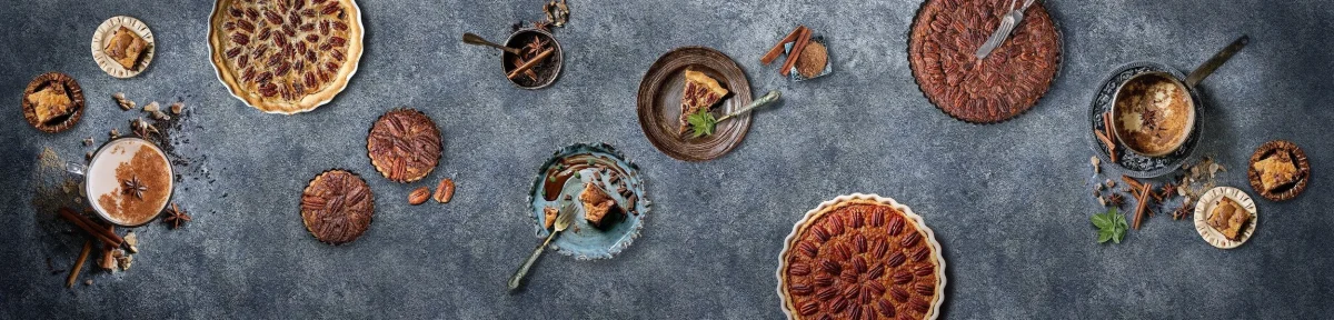 Pecan Pies - Backsplash with print
