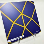 Kitchen splashback with print - Nador Blue Gold — Staal