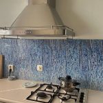 Küchenrückwand mit Druck - Blue Glaze Mozaiek