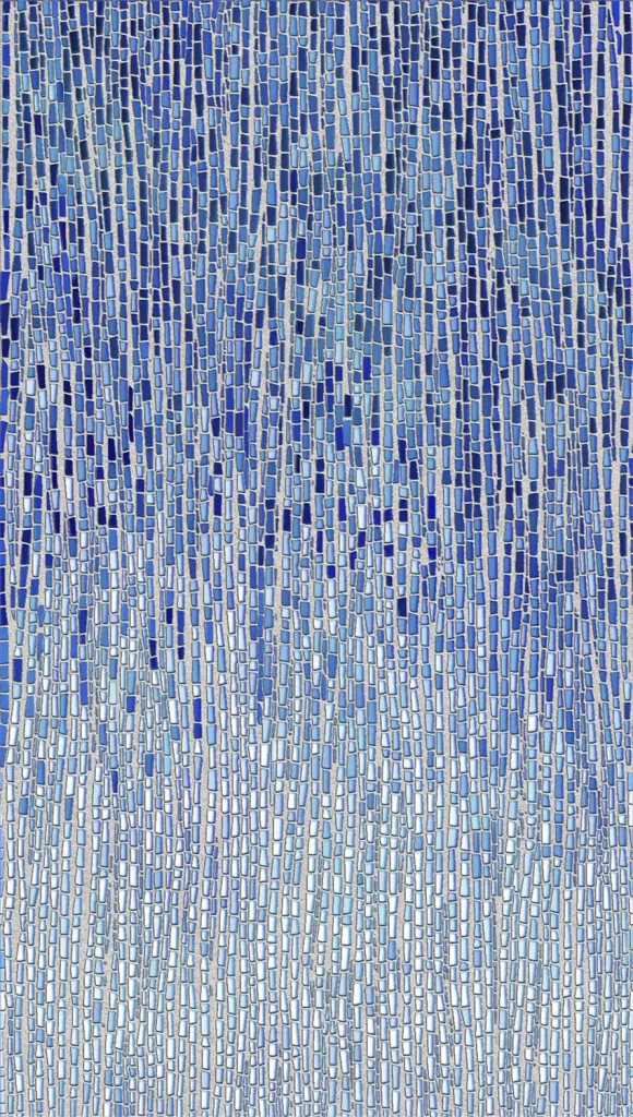Küchenrückwand mit Druck - Blue Glaze Mozaiek