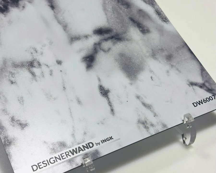 20x20 cm Muster der DW6007 Küchenrückwand mit durchgängigem Marmorplatten-Design und natürlichen Adern