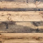 Crédence en bois DW6011 avec de larges planches rustiques et nœuds dans des tons bruns chaleureux