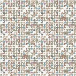 Crédence mosaïque DW6025 avec fin motif en tons pastel beige bleu et rose