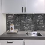 Backsplash with print - Koffie Café Menu