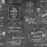 Backsplash with print - Koffie Café Menu