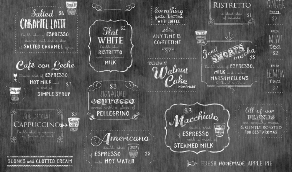 Menu Café - Échantillon Crédence DW6080