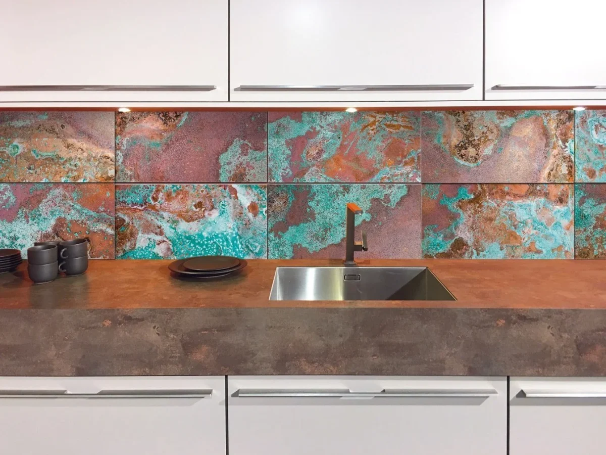 Kitchen splashback - Industrial Plate Design