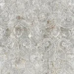 Crédence Mandala Design DW7204 avec motifs mandala blancs sur fond gris-beige patiné
