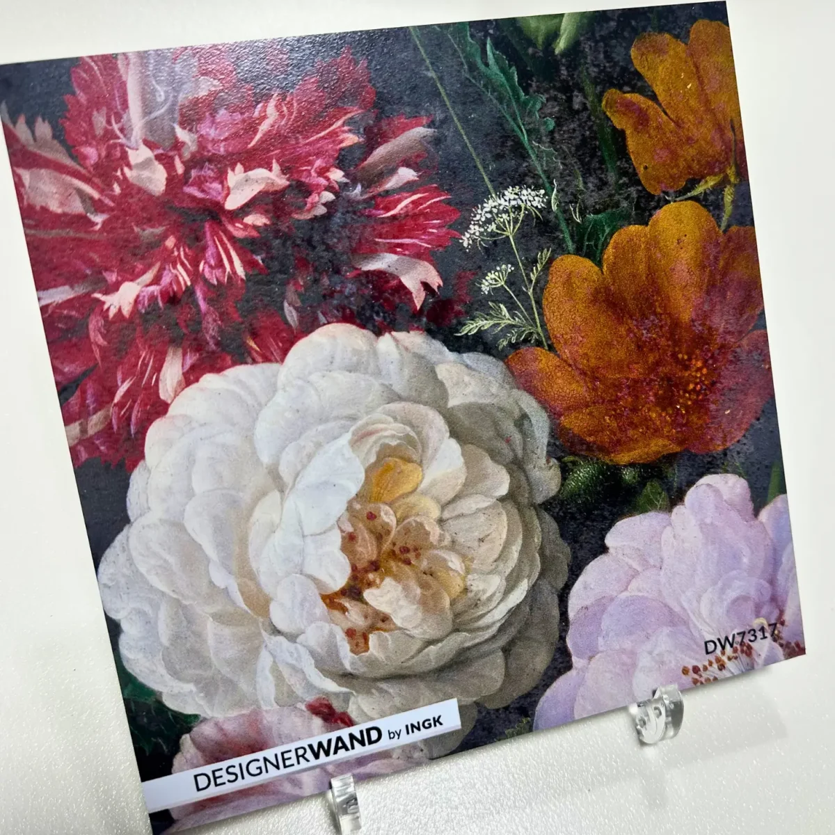 Keuken achterwand staal DW7317 rijksmuseum bloemen