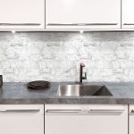 Spatwand - Wit Marmer Tegeldesign