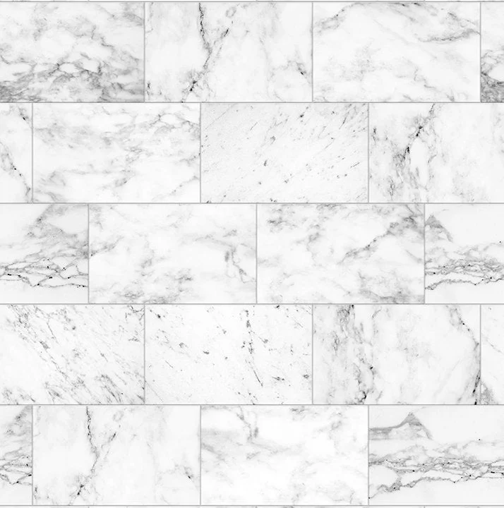 Witte marmeren tegeldesign spatwand DW7340 voor keuken