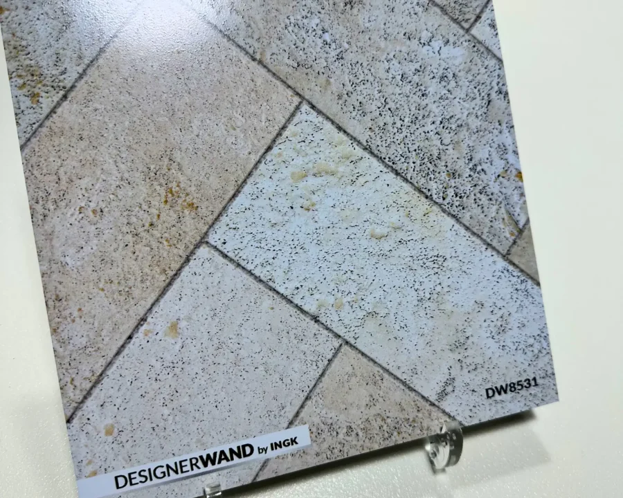 Muster beige Fischgrät-Fliesenoptik-Küchenrückwand DW8531 mit verwitterten Herringbone-Fliesen