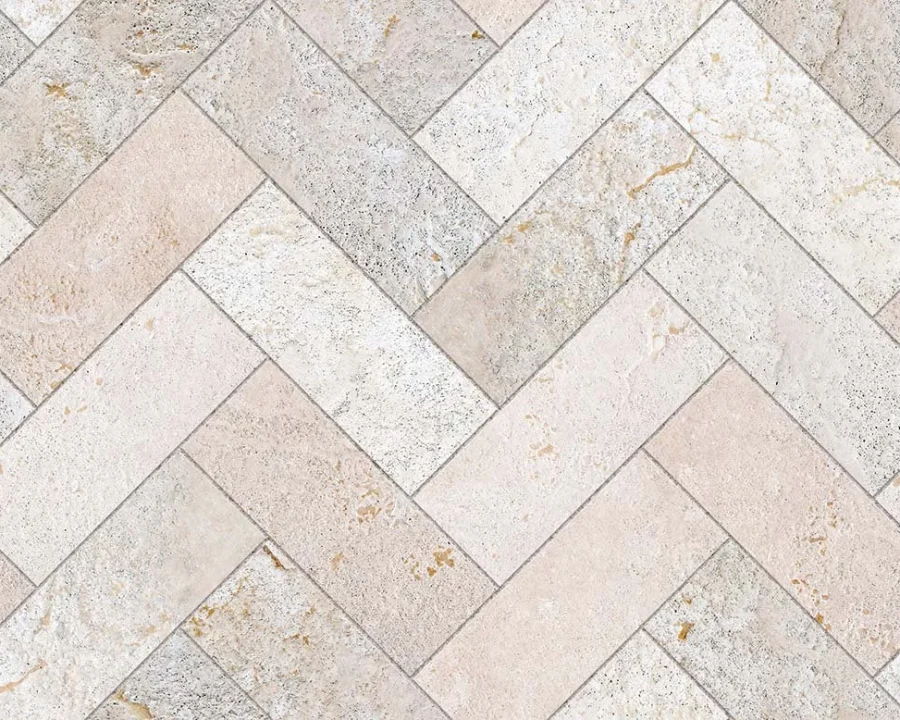 Küchenrückwand Fischgrät-Fliese Beige