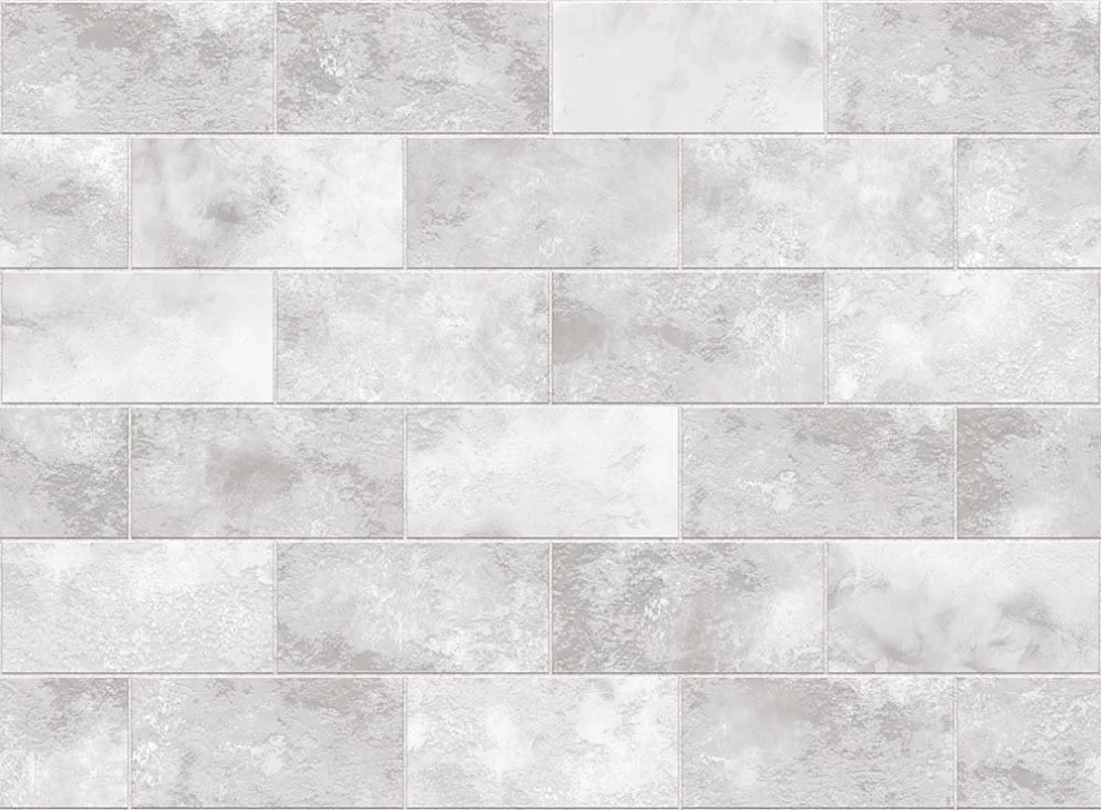 Crédence carreau métro gris clair DW8541 avec effet céramique patinée aux tons blanc et gris