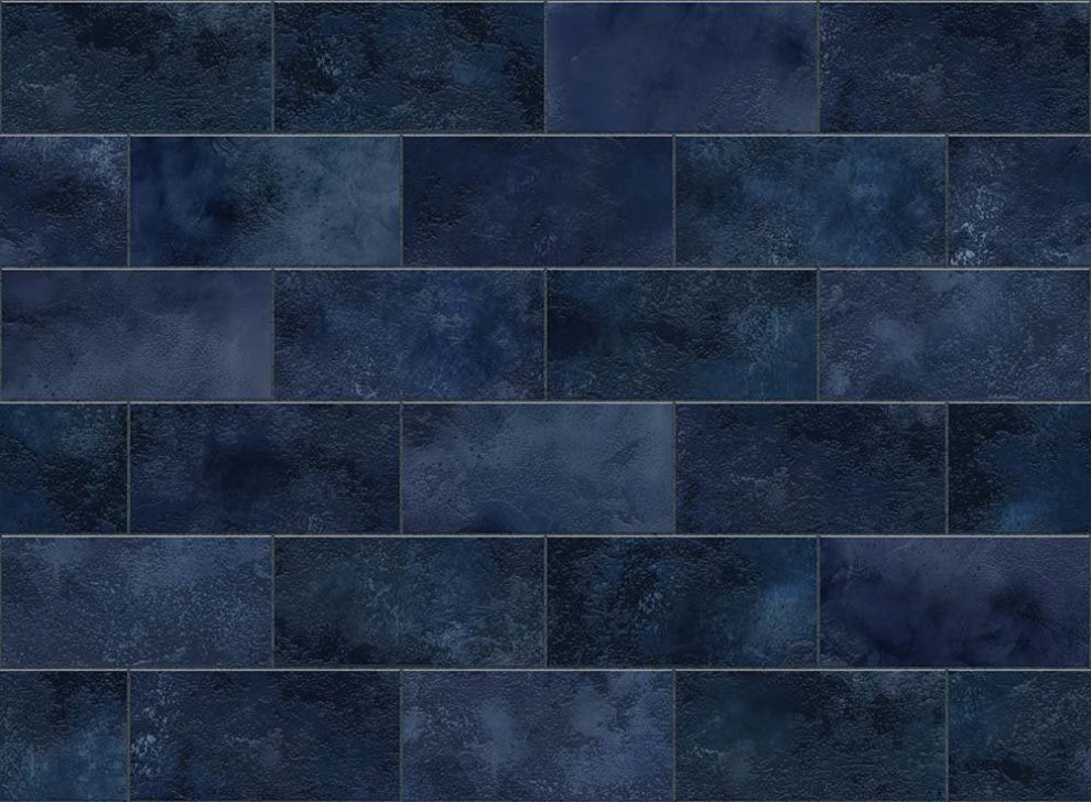 Tiless Donkerblauw Navy - Spatwand Staal DW8544