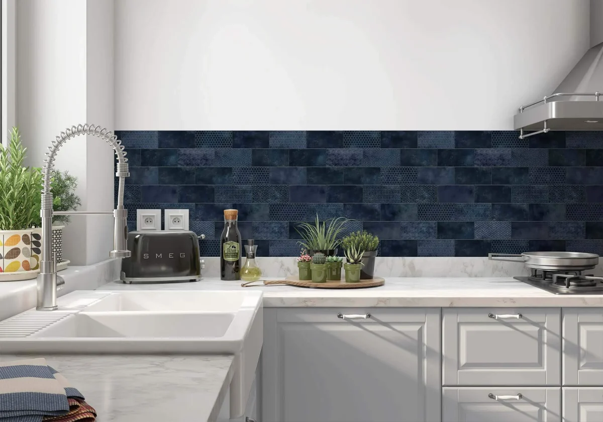 Kitchen splashback with print - Tiless Pattern - DW8551