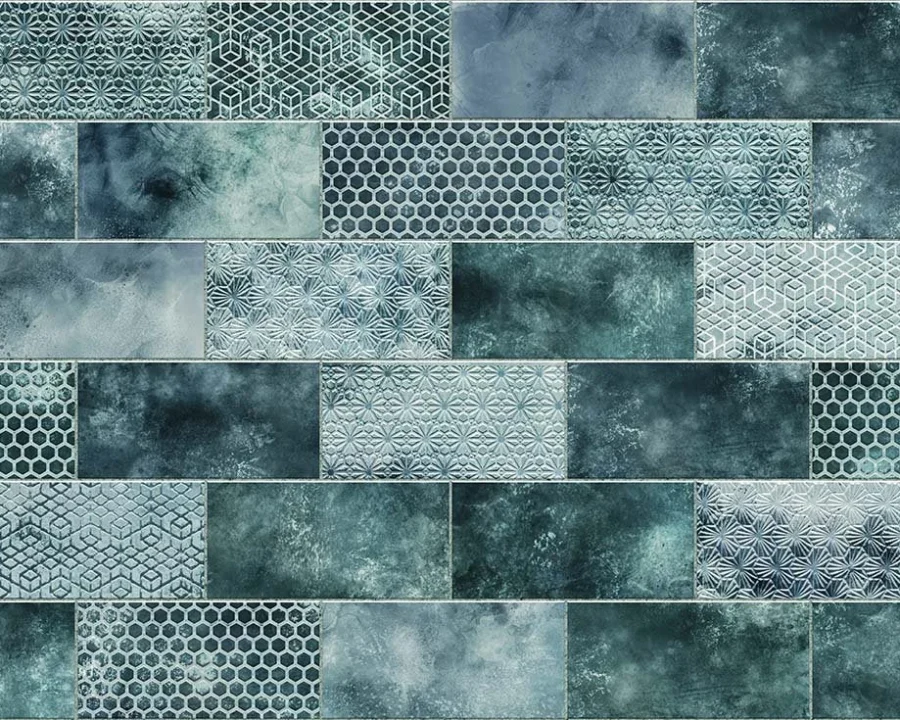 Küchenrückwand mit Druck - Tiless Pattern