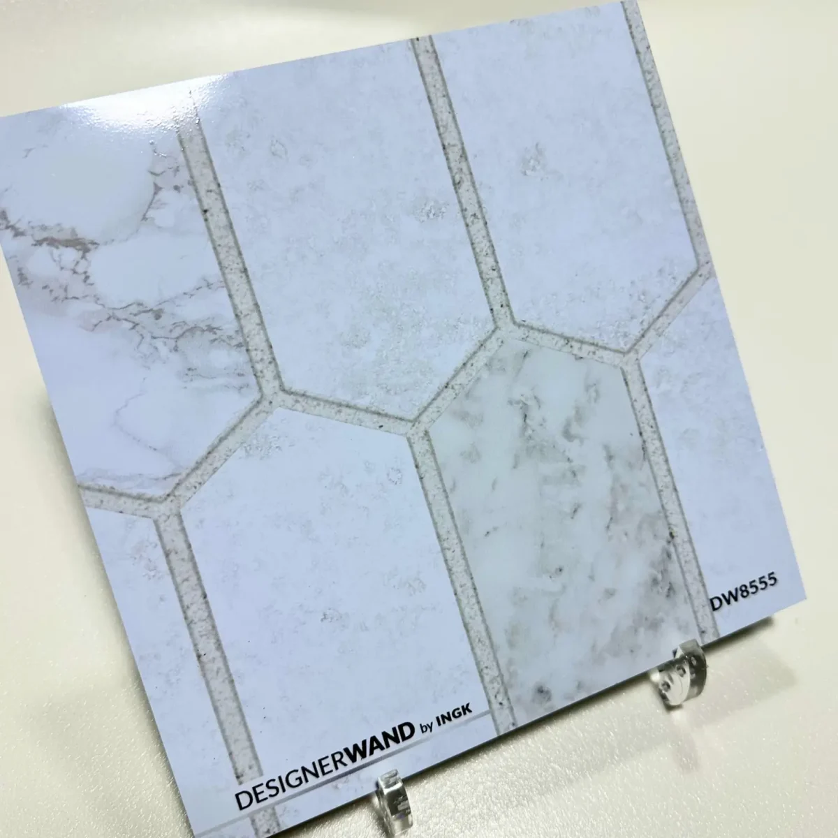 Keuken achterwand staal DW8555 marmer diamant