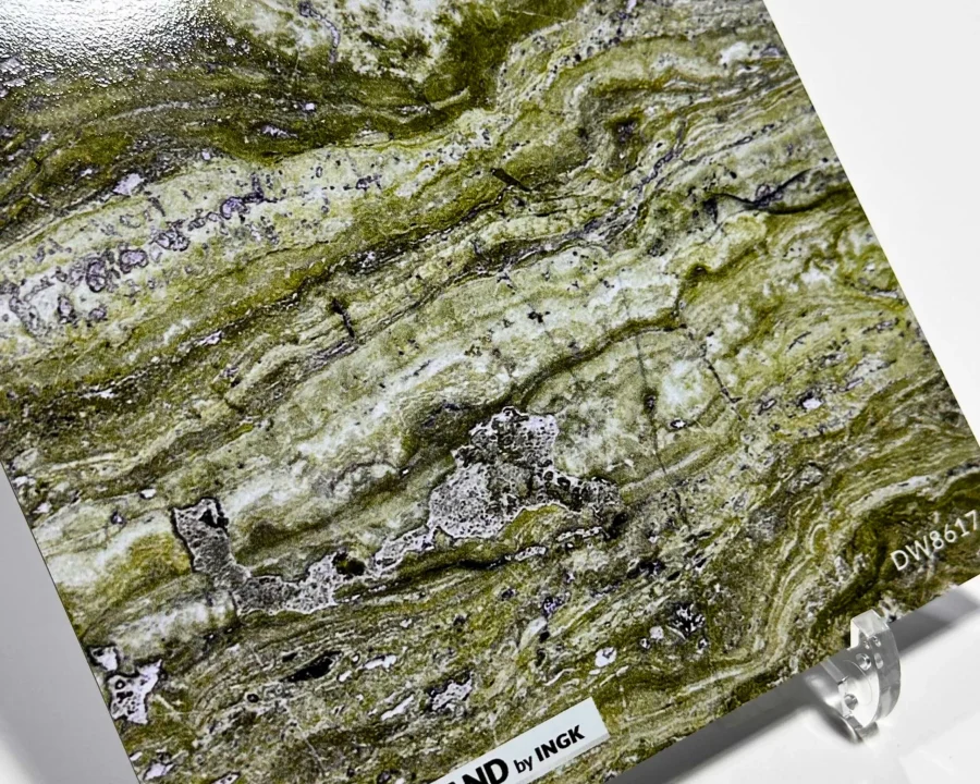 Muster der Küchenrückwand DW8617 Grüner Marmor mit einzigartiger grüner Marmorzeichnung