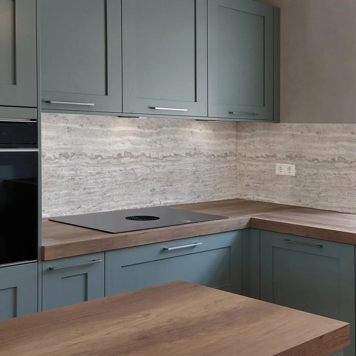 Taupe marmeren spatwand DW8618 voor keuken achterwand