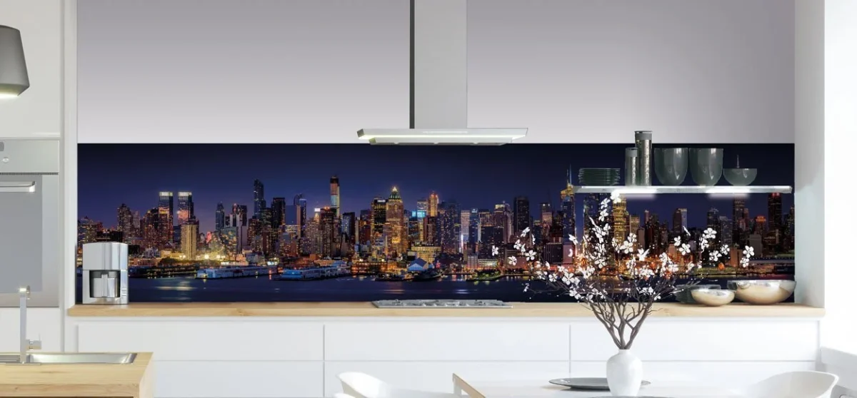 Kitchen splashback - New York By Night
