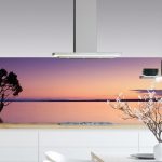 Kitchen splashback - Purple Sunset