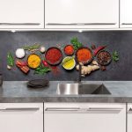 Kitchen splashback - Herb pots