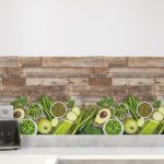 Keukenwand - Groente en hout