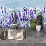 Küchenrückwand mit Druck - Lavendel