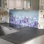Küchenrückwand mit Druck - Lavendel