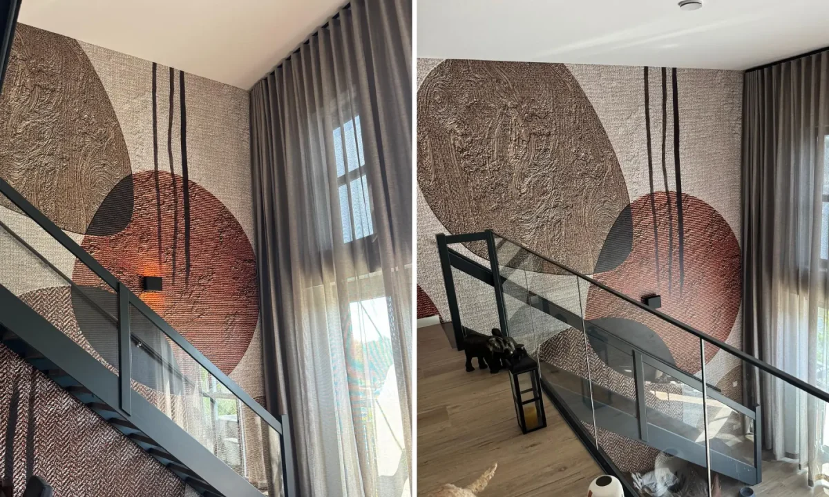Twee voorbeelden van het BOHO behang bij een klant thuis.