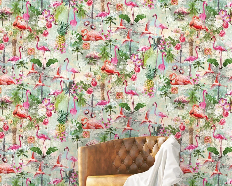 Flamingo Summers - Colour Choc Behang