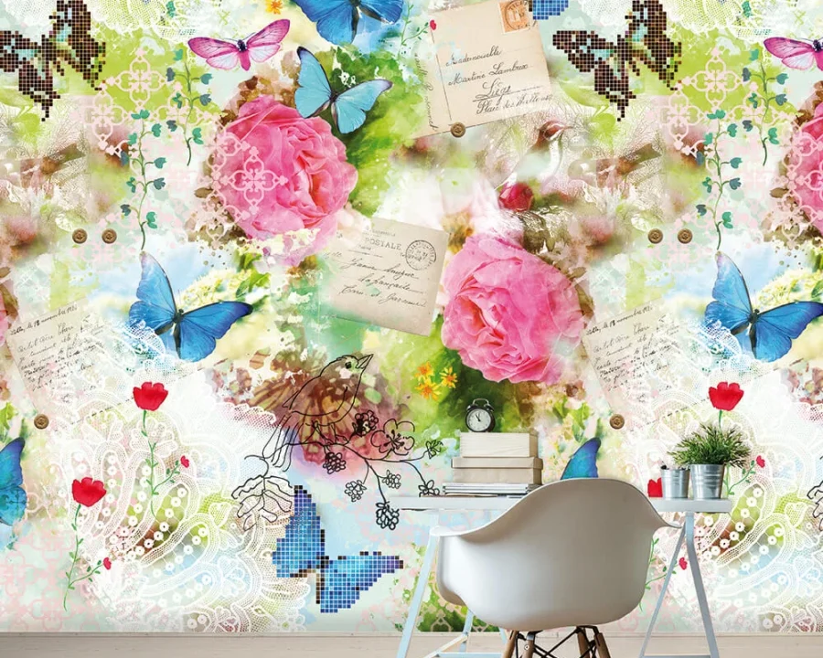 Spring Romance - Colour Choc Behang