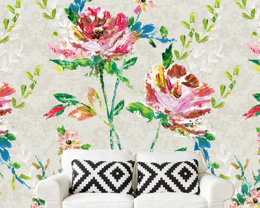 Wild Roses - Colour Choc Behang