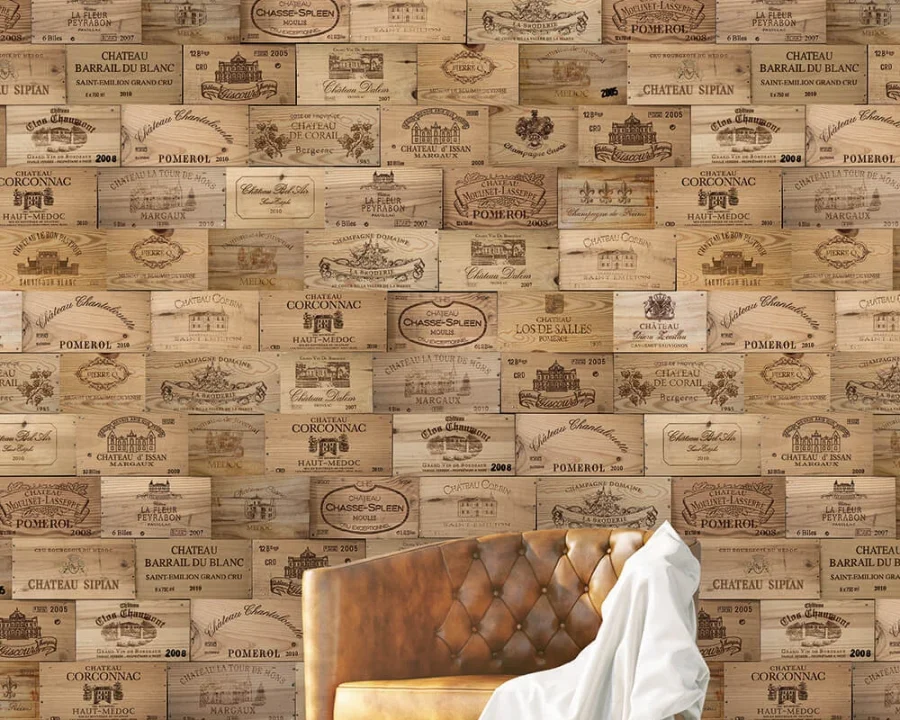 Wine Cellar - Colour Choc Behang