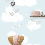 Kinderbehang Sweet Clouds Blauw