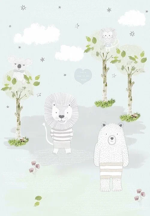 Kinderbehang Bears And Lions