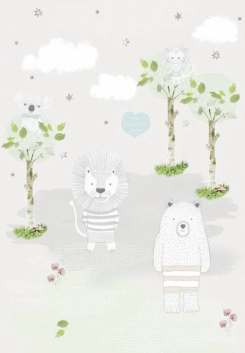Kinderbehang Bears And Lions