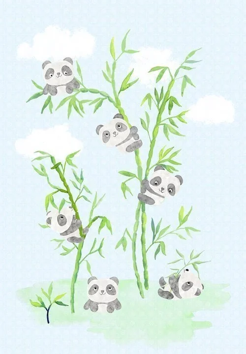 Kinderbehang Panda Love