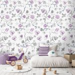 Kinderbehang Abby & Bryan - Sweet roses lila
