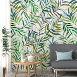 Wallpaper Colorful - Big Leaves Wall (INK7309)