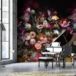 Wallpaper Colorful - Flower Explosion (dark) INK7319