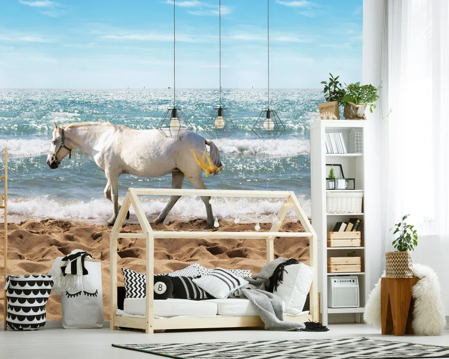 Kate & Andy Behang - Horse on the Beach - Paarden behang