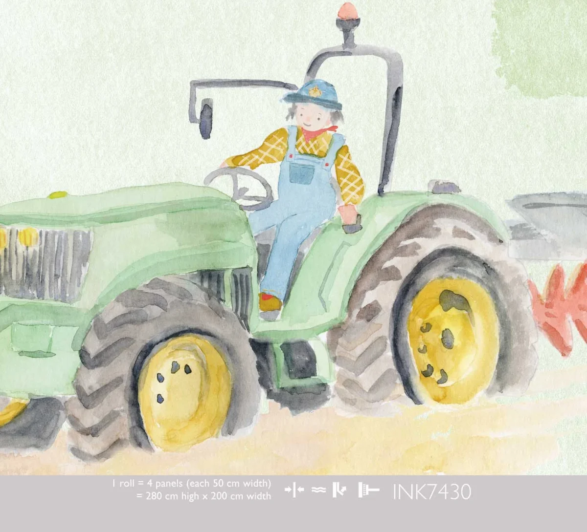 Kate & Andy Papier peint - Farm (green)